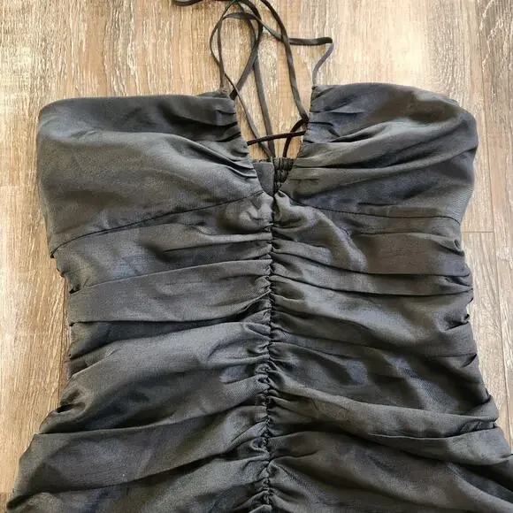 Marianna Senchina Rosemary Dress Black Small Sleeveless *Missing Neck Tie* - Picture 4 of 11